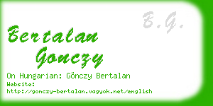 bertalan gonczy business card